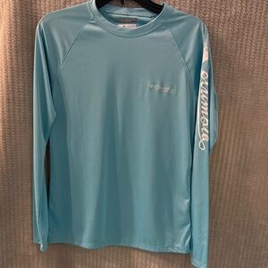Columbia Women's Aqua Rash Guard long sleeve Medium Light Blue